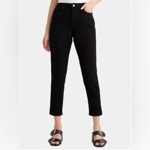 Time and Tru 18 Women's High Rise Black Mom Jeans